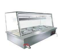 1 Shelves  Food Display Counter  Silver_0