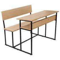 Wooden 3 Seater Student Bench Desk_0
