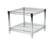 Stainless Steel Wire Shelves 2 Layers Industrial Racks 1 ft_0