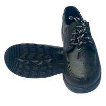 Reyaan Creation Real Leather Steel Toe Safety Shoes Black_0