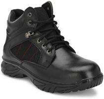 Shekhar traders Leather Rubber Toe Safety Shoes Black_0