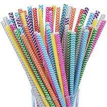 Straight Paper Disposable Straws 20 cm Multicolour_0