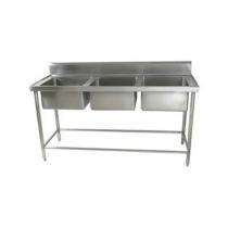 Sri Venkateswara Kitchen Mart Stainless Steel Kitchen Sink 3 bowls SSKS04 80 x 18 x 9 inch_0