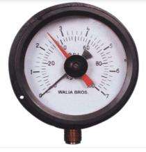 Walia Bros Pressure Gauge -1 - 0 - 600 bar 3/8 inch BSP_0