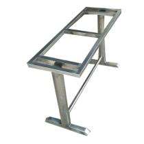 Stainless Steel 4 Seater Canteen Dining Table Without Top Silver Colour_0