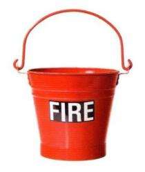 Stainless Steel 20 L Fire Bucket Red_0