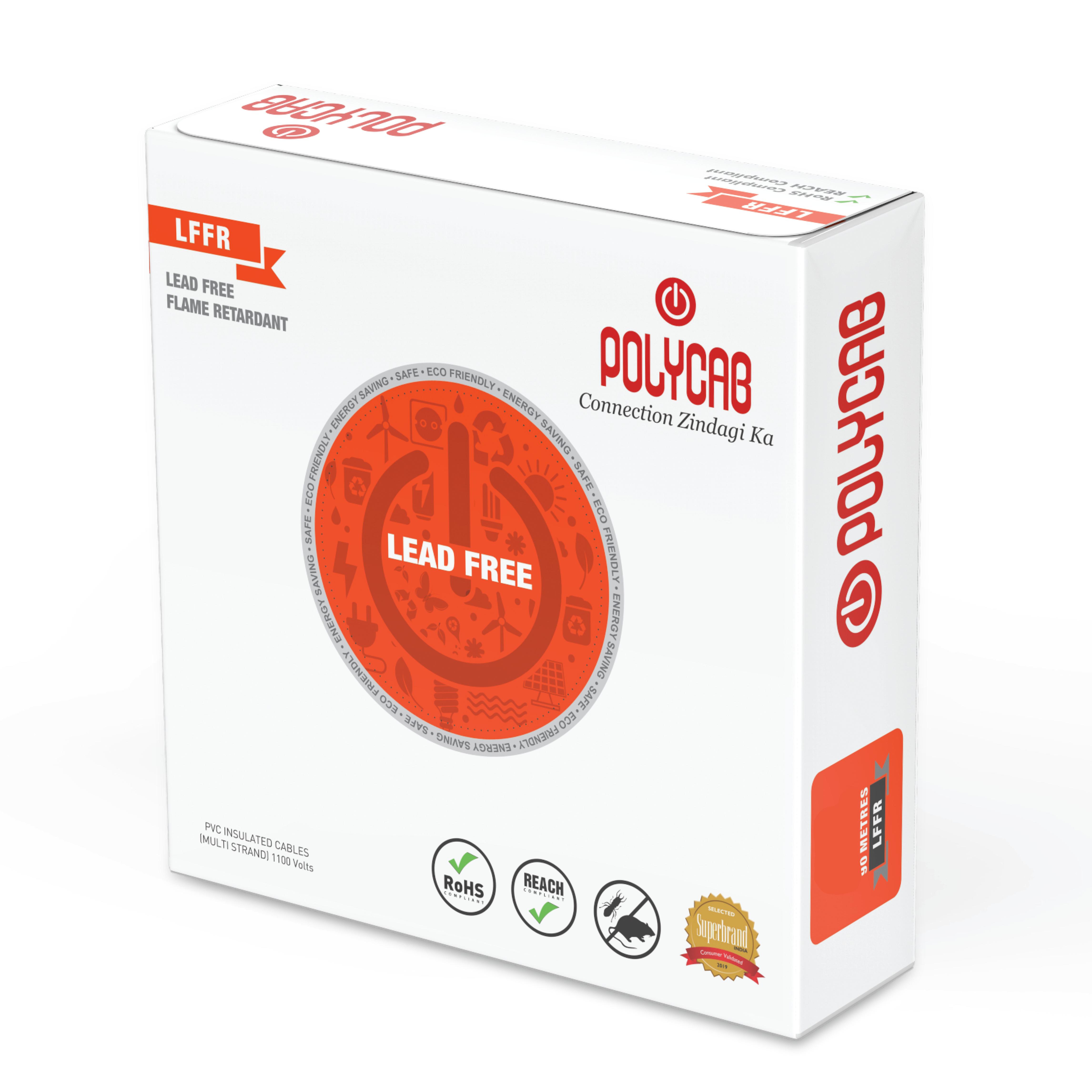 Polycab 1.5 sqmm Stranded Electric Wire Red 90 m_0