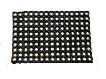 Rectangular Rubber Holo mat Doormat 16''X27'' Black_0