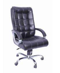 Revolving Black 1080 x 635 x 605 mm Leather Office Chairs_0