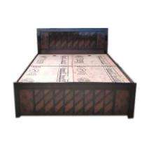 Wood Box Double Bed 6.1 x 5.2 ft Dark Brown_0