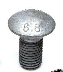 M6 Mild Steel Round Head Bolts 15 mm_0
