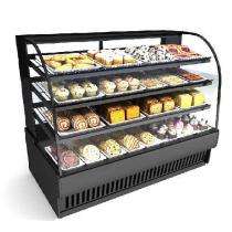 3 Shelves Food Display Counter Black_0