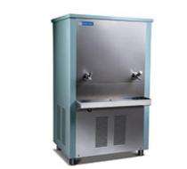 80 Litres Water Cooler 2 Faucets Silver/ Blue_0