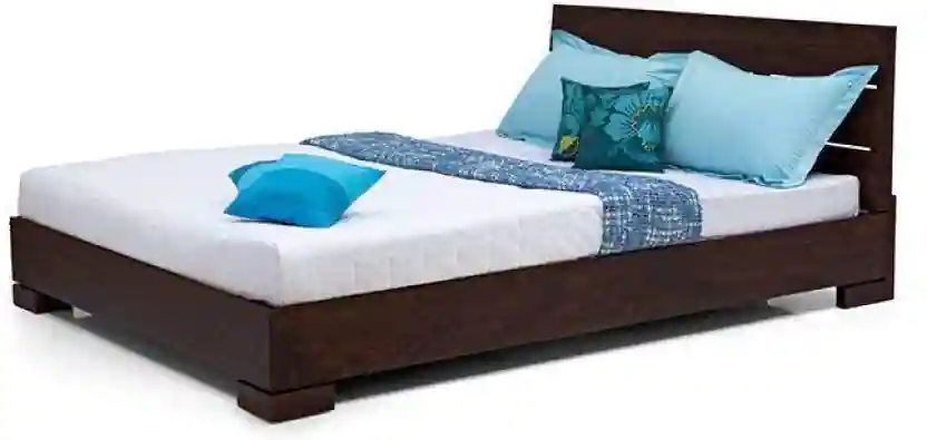 Urban Ladder Wood Box Queen Size Bed 156.2 x 209.6 cm Mahogany Colour_0