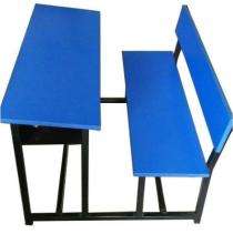 Wooden, Mild Steel 2 Seater Student Bench Desk_0