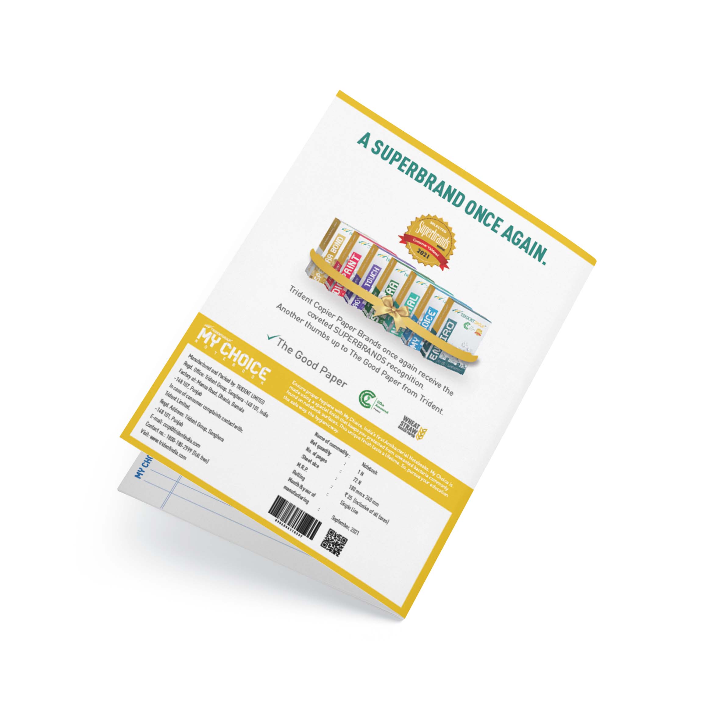 TRIDENT 72 Pages King Notebooks 240 x 180 mm_2