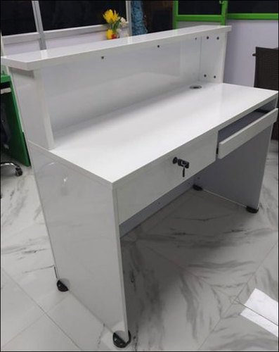 Reception Office Tables White Wooden_0