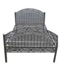 Stainless Steel Panel Twin Bed 40 x 80 inch Grey_0
