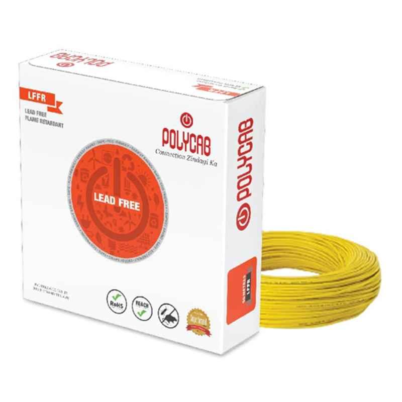 Polycab 4 sqmm PVC Insulated Electric Wire Yellow 200 m_0