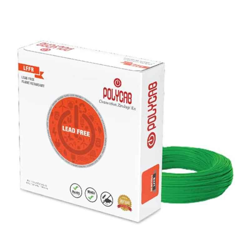 Polycab 0.75 sqmm PVC Insulated Electric Wire Green 300 m_0