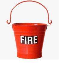 Mild Steel 10 L Fire Bucket Red_0
