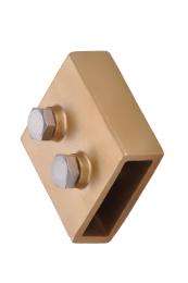 Brass Square Shape 500 A 25 x 6 mm Earth Clamps_0