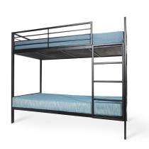 MS ERW Tube Bunk Single Bed 2100 x 915 x 2400 mm Black_0