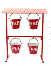 Shubh enterprises Four Bucket Fire Bucket Stand_0