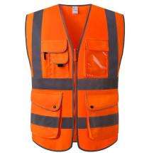 Polyester Safety Jackets Standard Reflective Orange_0