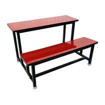 Wooden, Stainless Steel 2 Seater Student Bench Desk_0