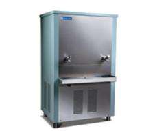 80 L Water Cooler 2 Faucets Silver_0