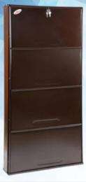Mild Steel 4 Shelves Shoe Rack 50 kg 3 ft Brown_0