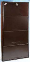 Metal 5 Shelves Shoe Rack 60 kg 5 ft Brown_0