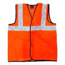 Polyester Safety Jackets Standard Without Sleeves Orange_0