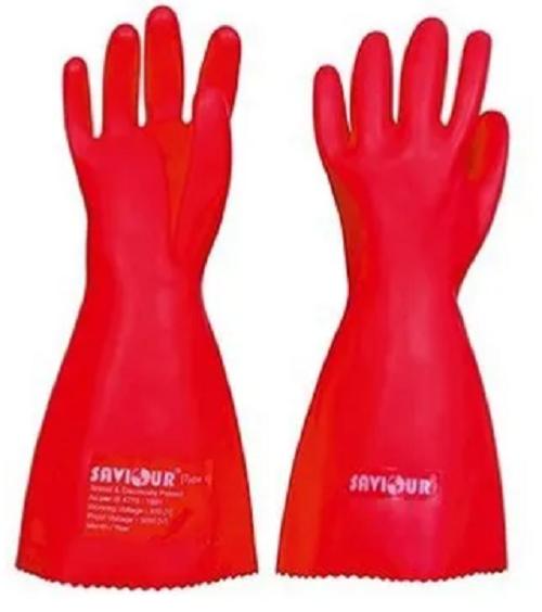Electrical Rubber Safety Gloves Free Size_0