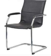 S Type Black 985 x 635 x 605 mm Leather and Stainless Steel Office Chairs_0