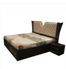 Teak Wood Box King Size Bed 7.5 x 5 ft Brown_0