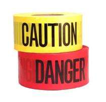 10 - 20 cm Adhesive, Non-Adhesive HDPE Warning Tape 200 micron Yellow and Red_0