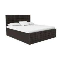 Wood Box Queen Size Bed 60 x 80 inch Black_0