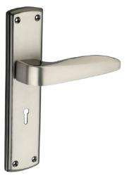 JAINSON Zinc, White Metal Rectangular Door Handles Matt Satin with Black Smit_0