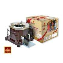 Agneekaa Mild Steel 1 Burner Biomass Stove 10.24 x 10.24 x 9.76 inch Brown_0