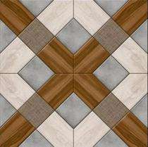 SELZA Digital Cross 60 x 60 cm White and Brown Glossy Ceramic Tile_0
