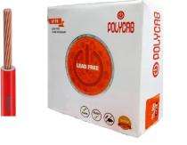 Polycab 4 sqmm FRLF Electric Wire Red 200 m_0