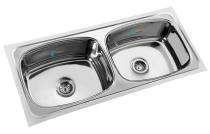 APL APOLLO Stainless Steel Kitchen Sink Double Bowl Classic Series 37 x 18 x 9 inch_0