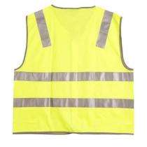 Adstar Polyester Safety Jackets L Without Sleeves Lemon Green_0