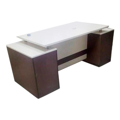 Reception Office Tables Brown, White Wooden_0