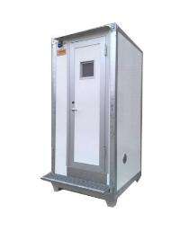 THE YOUNG ENTREPRENEURS Mild Steel 8 ft Portable Toilet Cabin White_0