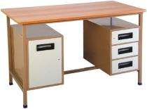 Sharon Corporate Office Tables Brown, Ivory Steel, Wood_0