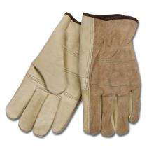 Full Finger Leather Safety Gloves Free Size_0