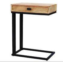 SUNCITY CREATIONS NEEL-399 Food Table Solid Acacia Wood Top 45 x 30 x 62cm_0